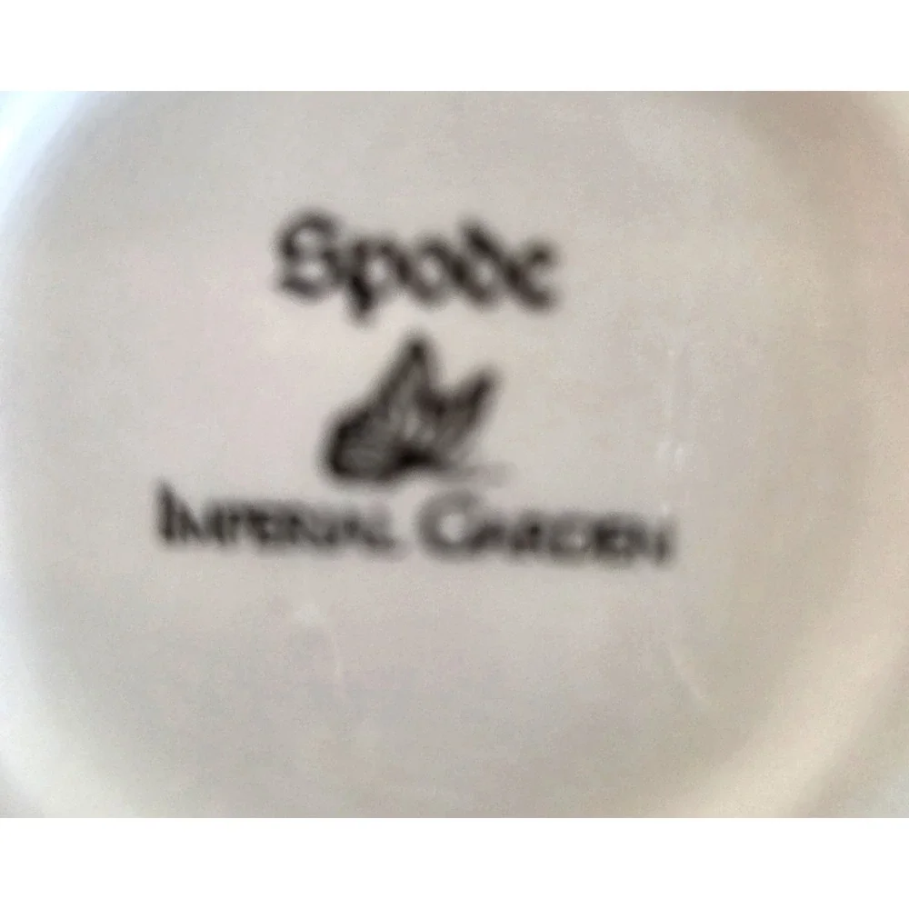 Spode Imperial Garden Completer Set Sugar & Creamer Set Porcelain Lid & Spoon